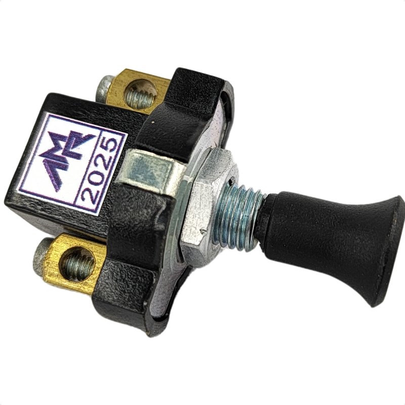 BOTAO DE LUZ 1 PUXADA REFORCADO 6MM COM BORNES MERCEDES BENZ CAMINHOES E ONIBUS (NUMERO ORIGINAL 0005455111)