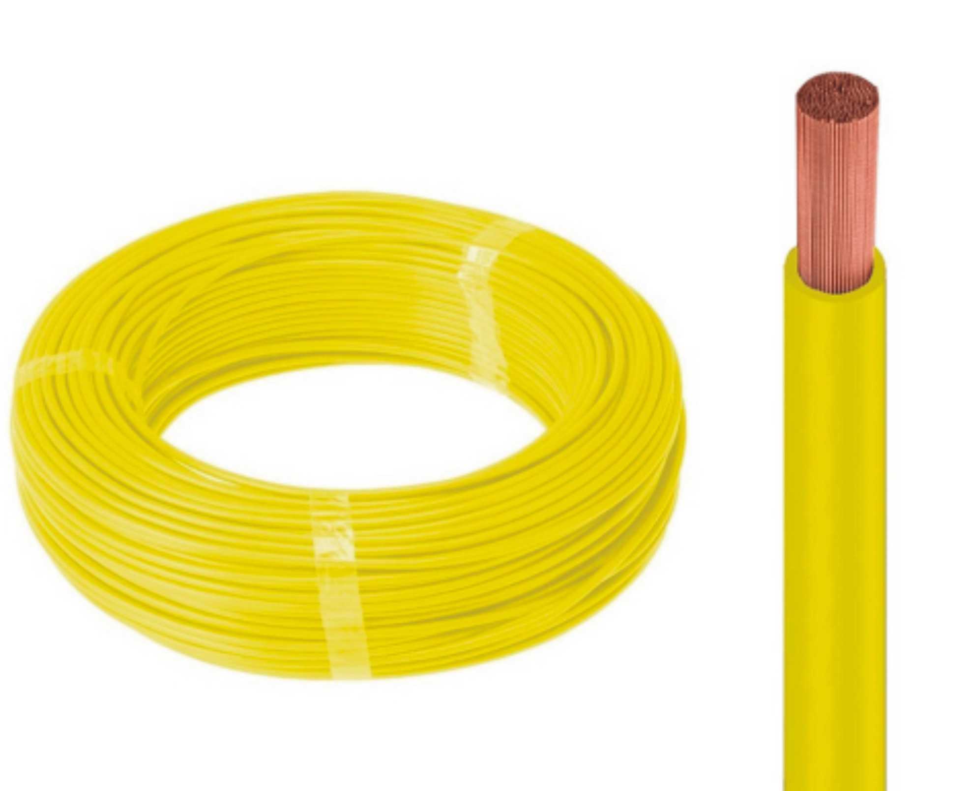 CABO UNIFILAR FLEXIVEL AMARELO (ROLO C/100 MTS)