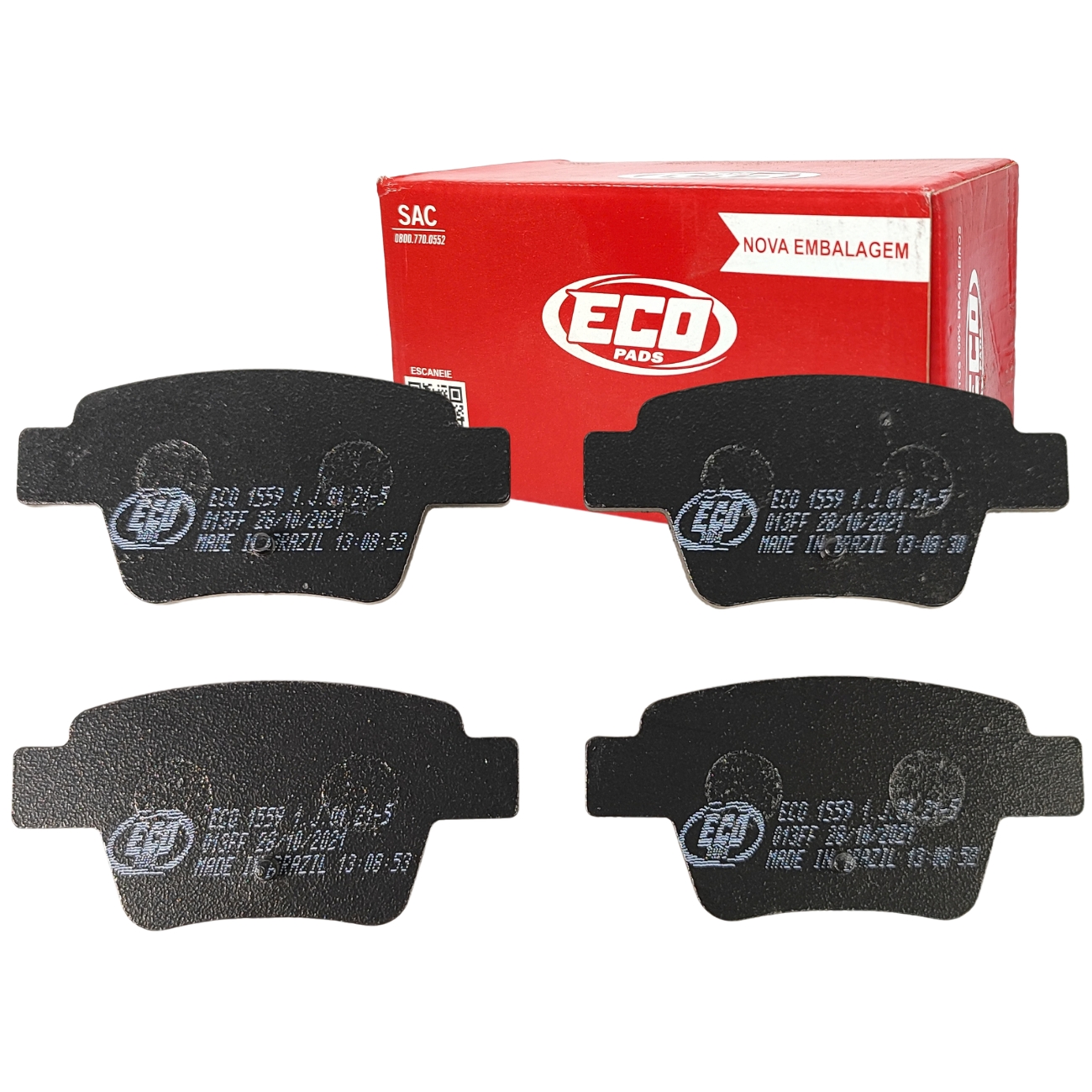 PASTILHA DE FREIO TRASEIRA PEUGEOT 307 2.0 16V 2005> CITROEN C4 Pallas Exclusive 2.0 16V 2004>