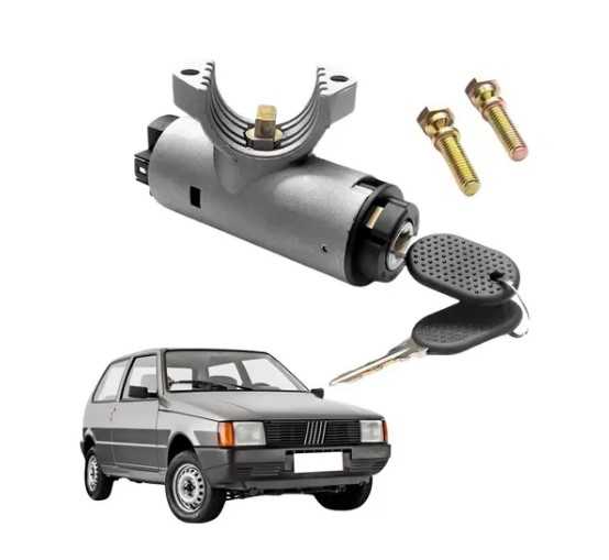 TRAVA DE DIRECAO COMPLETA COM CHAVE FIAT UNO 1985>2002 - PREMIO - ELBA TODOS (MESMO FACOBRAS FA1143)