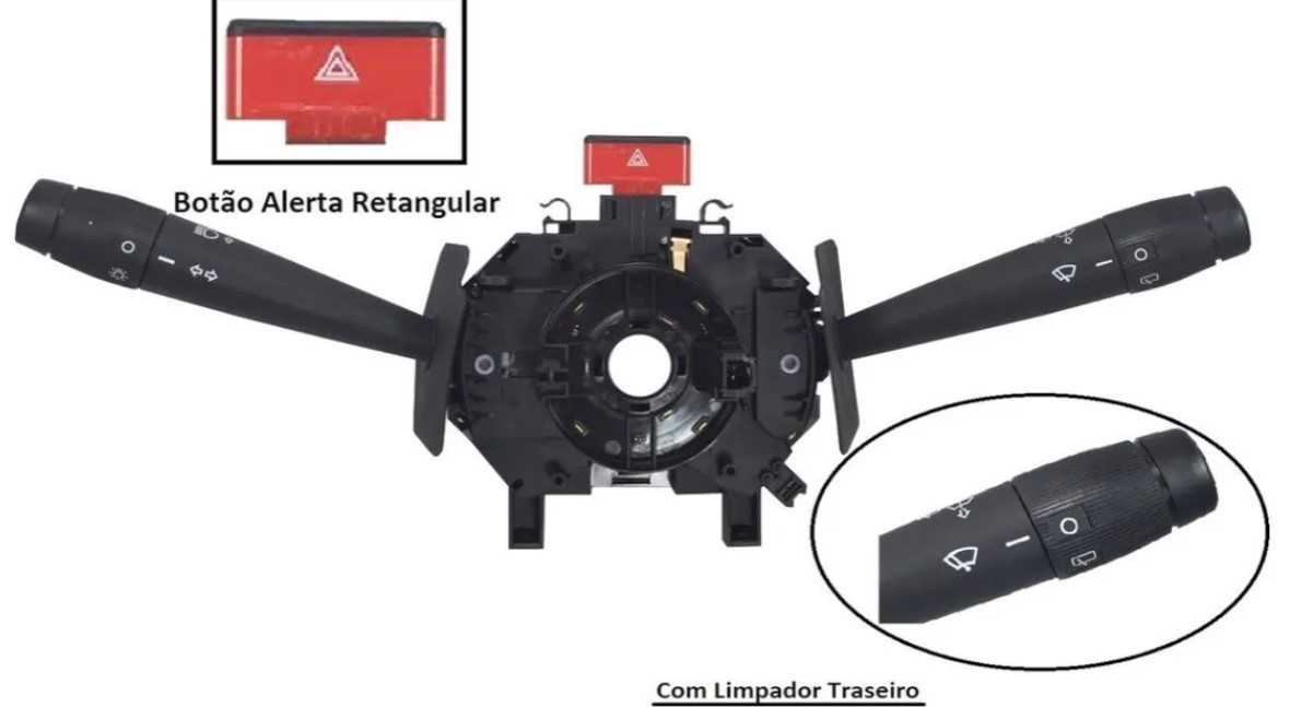 CHAVE DE SETA FIAT UNO 2003>2009 COM LIMPADOR TRASEIRO (NUMERO ORIGINAL 119142660)