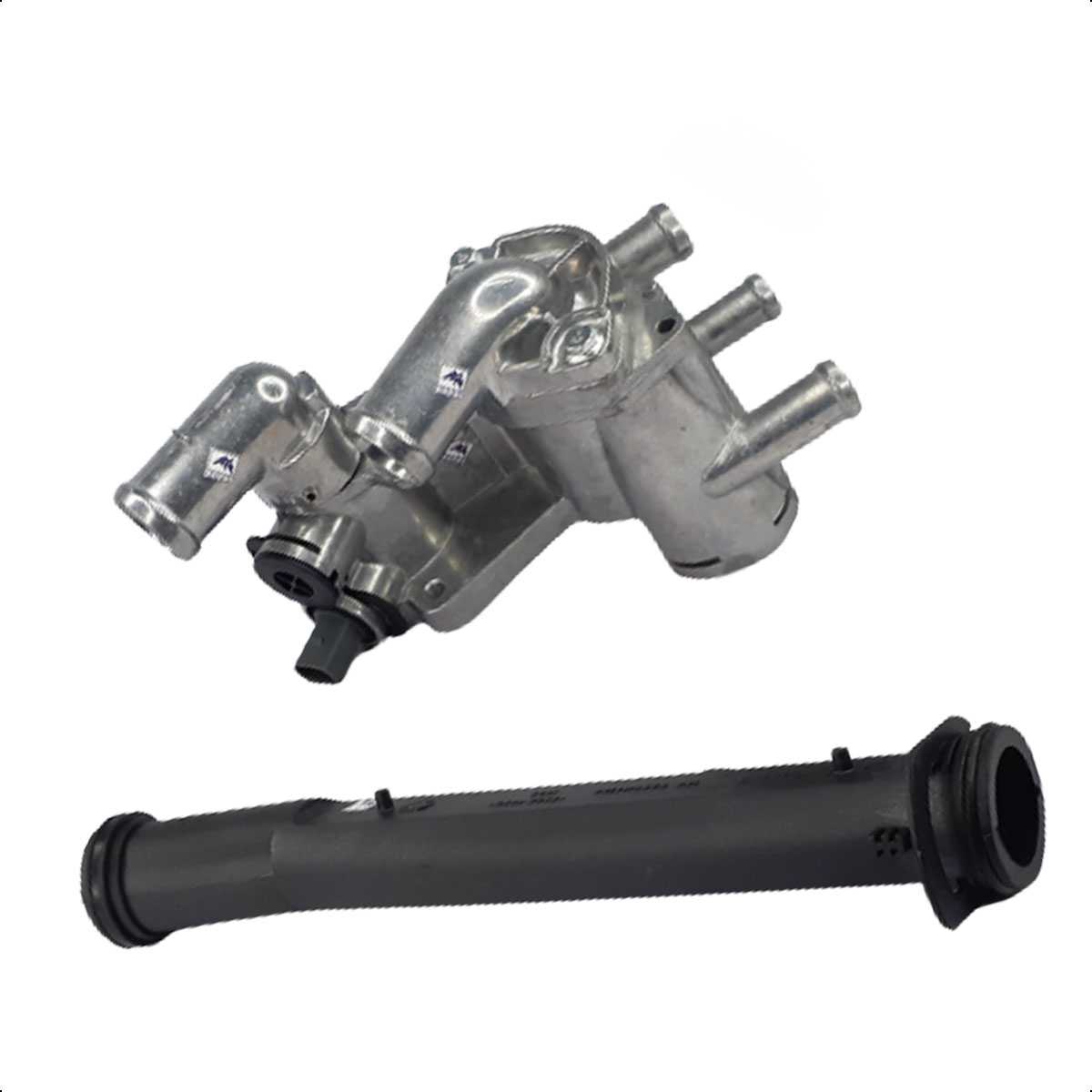 KIT COMPLETO CARCAÇA VALVULA E TUBO VW FOX 1.0/1.6 2003>2012 GOL 1.0/1.6 2008>2015 SENSOR PLUG CINZA 02 TERMINAIS (NUMERO ORIGINAL 032121026CJ / 032121026CL)