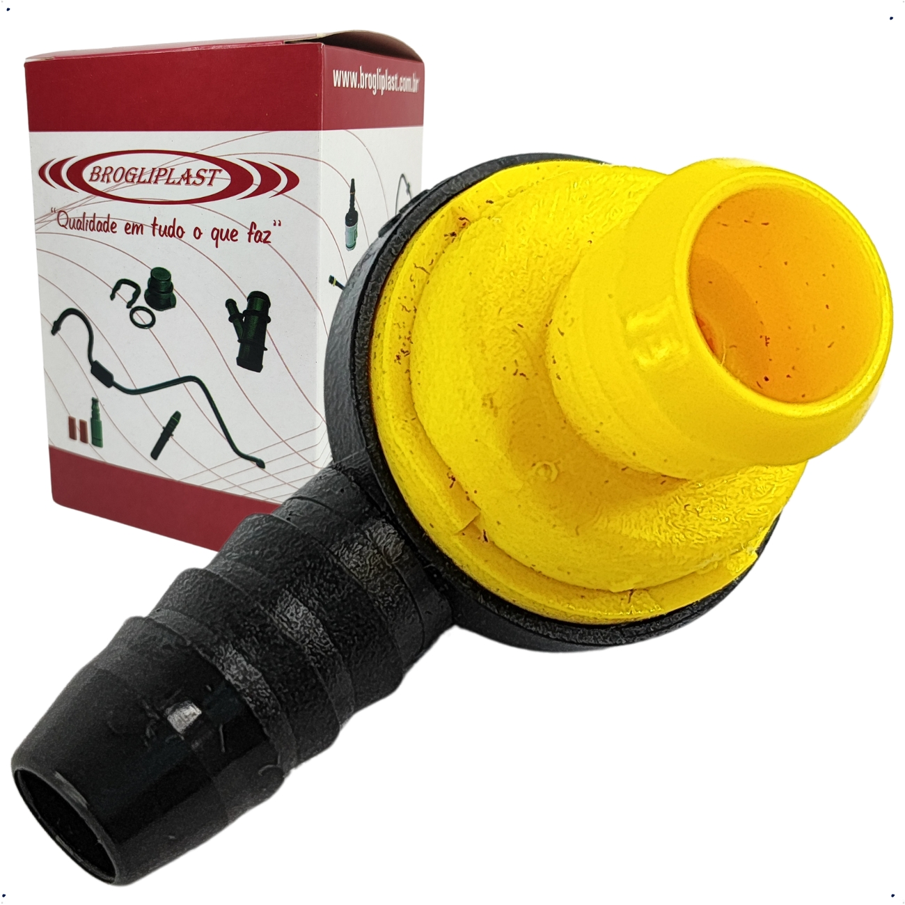 VALVULA HIDROVACUO 90 GRAUS P/ Ø12,5 C/ BORRACHA